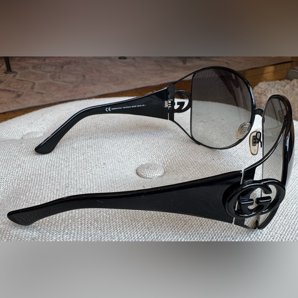 Gucci Sunglasses GG 2794/S 65ZZR  All Black Wrap Vintage Rare Oversized - Picture 7 of 13